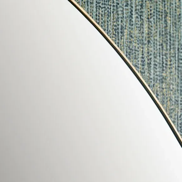 Wide Arched Wall Mirror - Gold, Metal