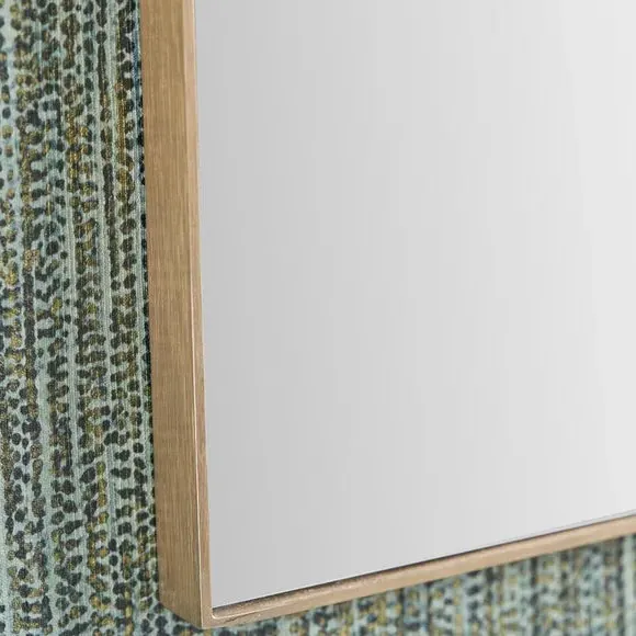 Wide Arched Wall Mirror - Gold, Metal