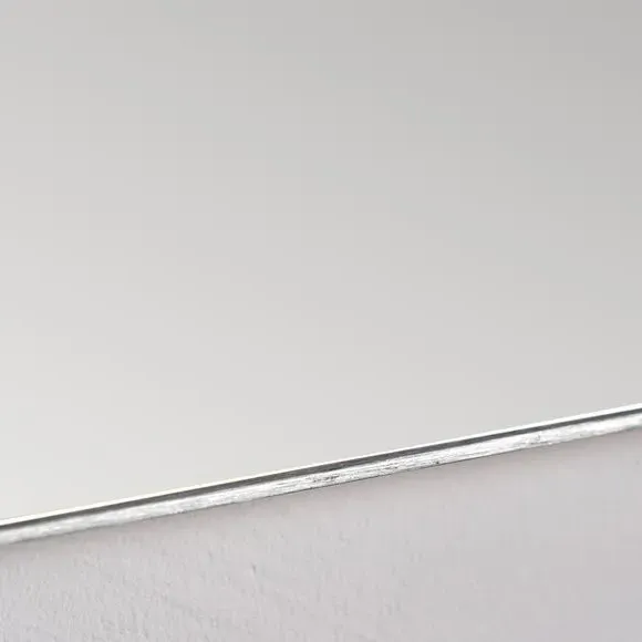 Wide Arched Wall Mirror - Silver, Metal