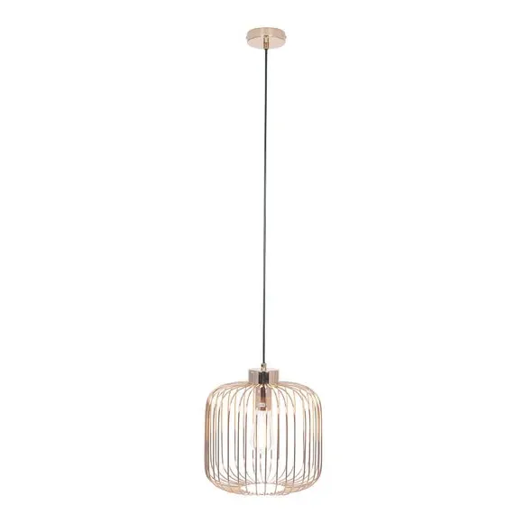 Wire Pendant Light - Gold, Metal