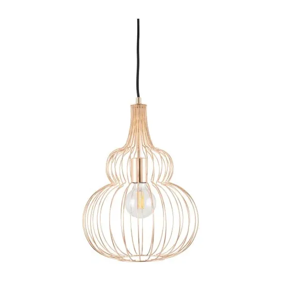 Wire Pendant Light with Adjustable Height - Gold
