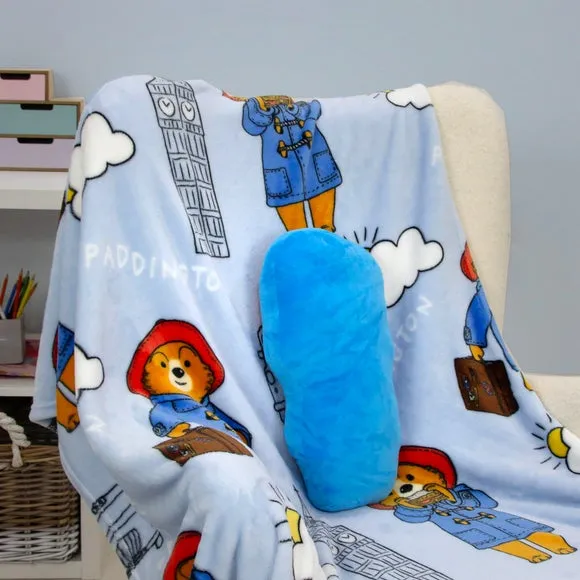 3D Cushion with Character Print - Blue, Plush