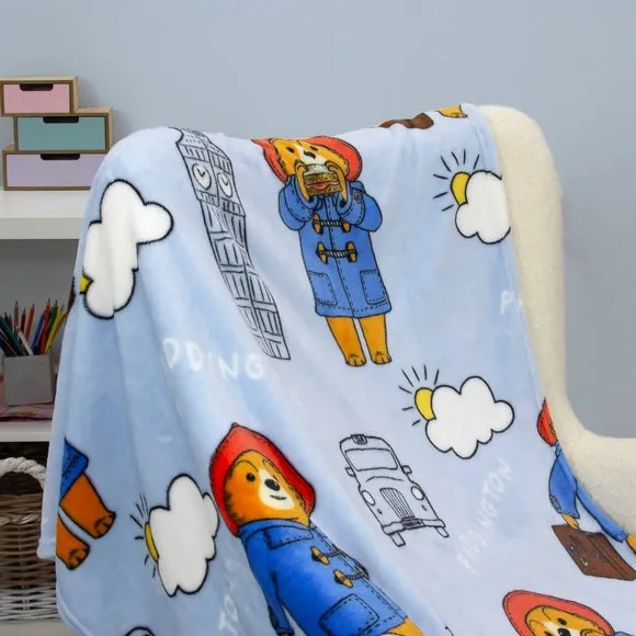 Fleece Blanket with Character Design - Blue
