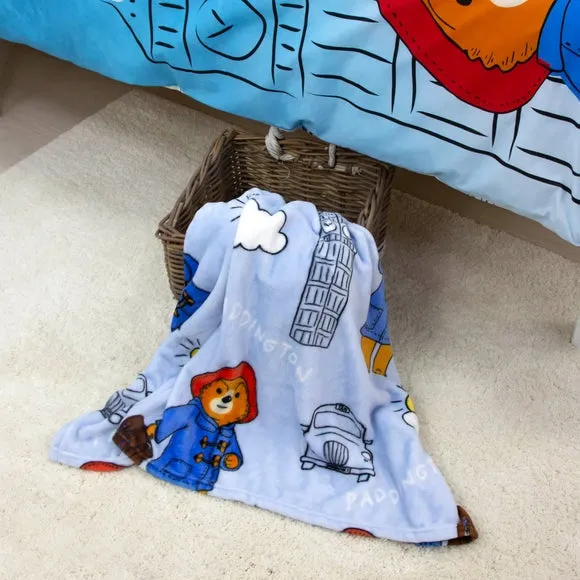 Fleece Blanket with Character Design - Blue