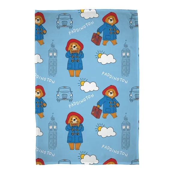 Fleece Blanket with Character Design - Blue