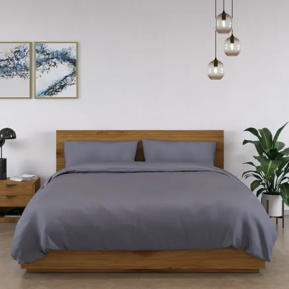 Bamboo Duvet Cover & Pillowcase Set - Grey