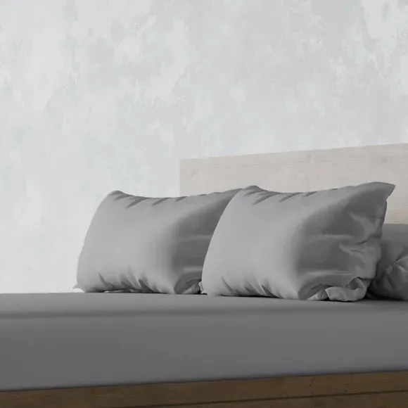 Bamboo Duvet Cover & Pillowcase Set - Light Grey