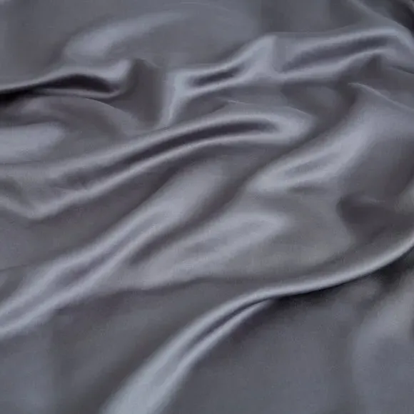 Bamboo Duvet Cover with Button Fastening - Grey
