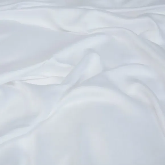 Bamboo Duvet Cover with Button Fastening - White