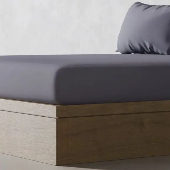 Fitted Sheet - Grey, Bamboo Viscose