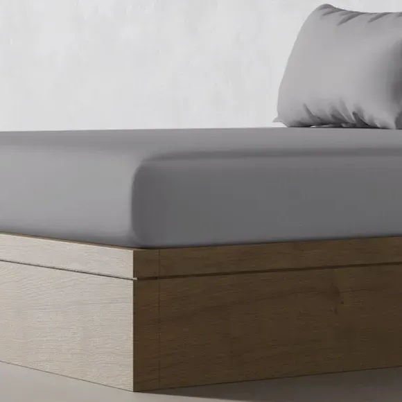 Fitted Sheet with 320 Thread Count - Grey, Bamboo image