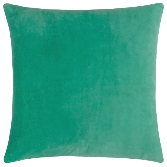 Decorative Cushion with Floral Print - Green, Cotton