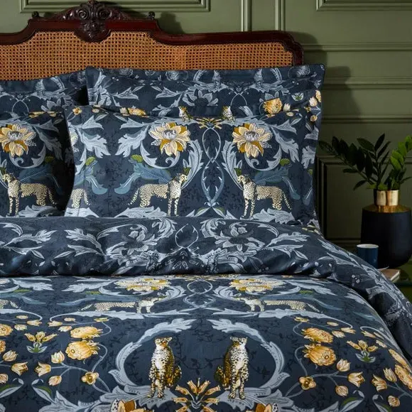 Duvet Cover Set with Pillowcase - Blue, Cotton