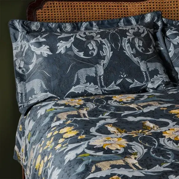 Duvet Cover Set with Pillowcase - Blue, Cotton