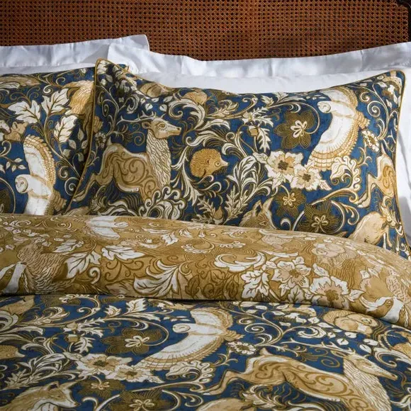 Duvet Cover Set with Pillowcase - Blue, Cotton