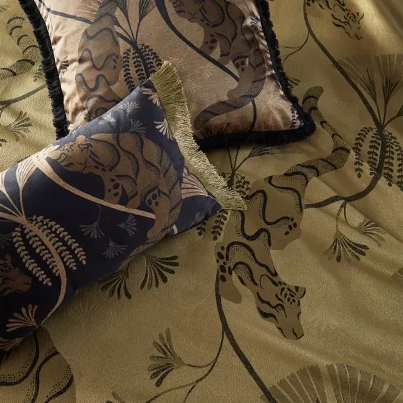 Duvet Cover Set with Pillowcase - Gold, Polyester
