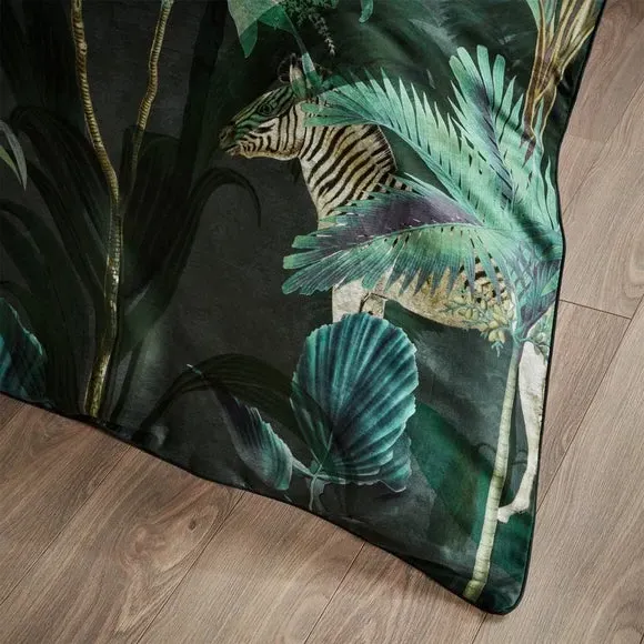 Duvet Cover Set with Pillowcases - Green, Cotton
