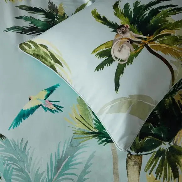 Duvet Cover Set with Pillowcases - Light Blue, Cotton