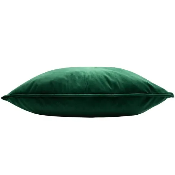 Embroidered Bee Cushion - Emerald, Velvet