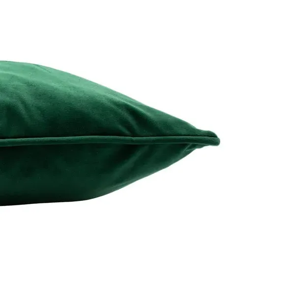 Embroidered Bee Cushion - Emerald, Velvet