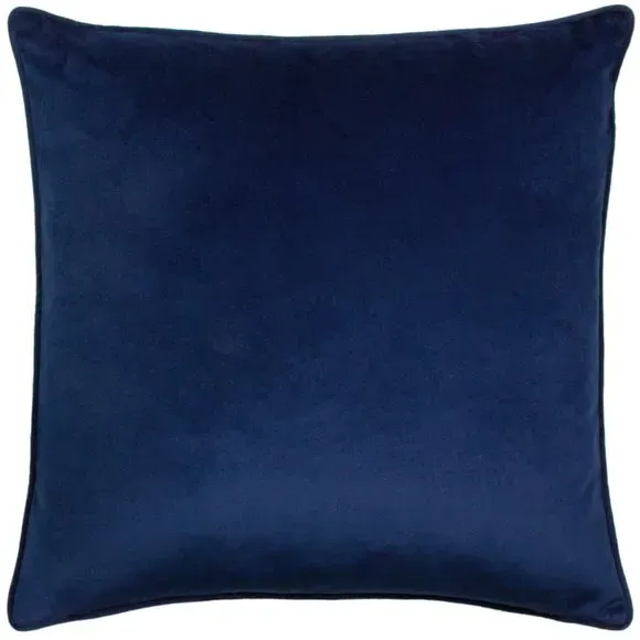 Embroidered Bee Cushion - Navy, Velvet