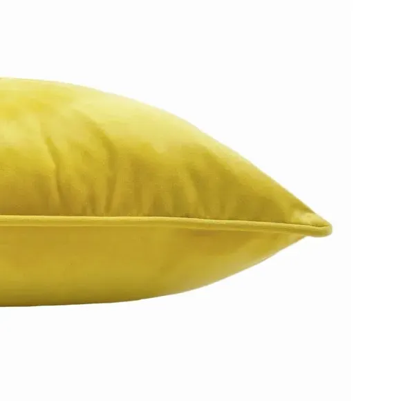 Embroidered Bee Cushion - Yellow, Velvet
