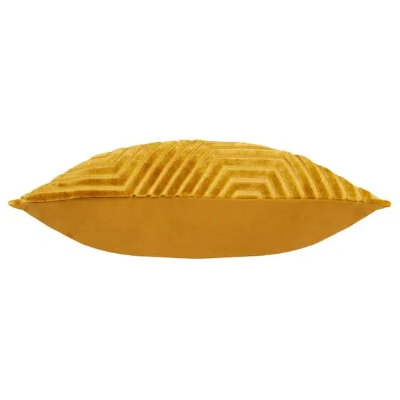 Geometric Cushion with Zip Closure - Gold, Velvet