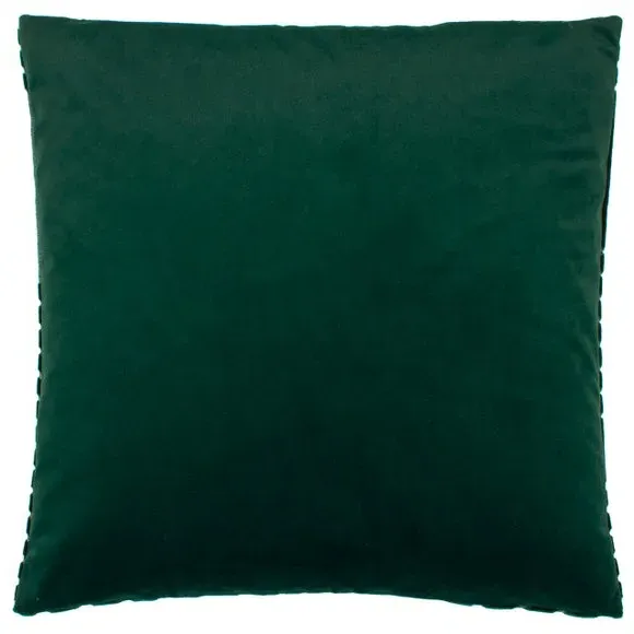 Geometric Cushion with Zip Closure - Green, Velvet