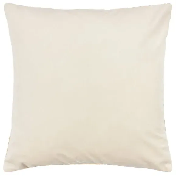 Geometric Cushion with Zip Closure - Ivory, Velvet