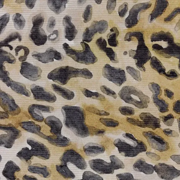 Indoor Outdoor Rug Leopard Print - Black, Polyester