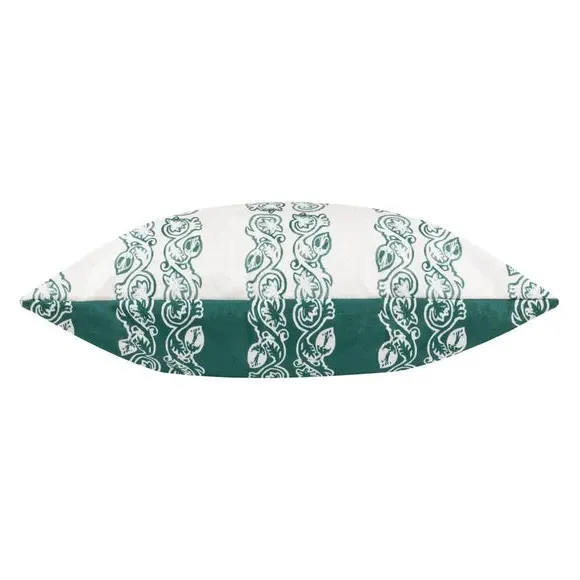 Large Outdoor Cushion Stripe - Teal, Polyester