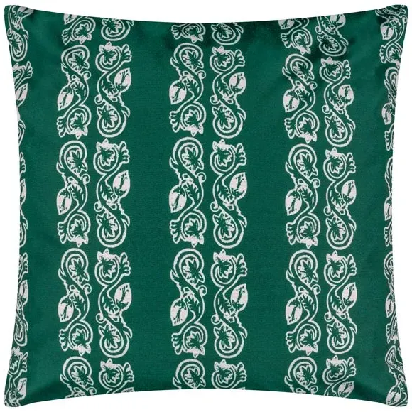 Large Outdoor Cushion Stripe - Teal, Polyester image
