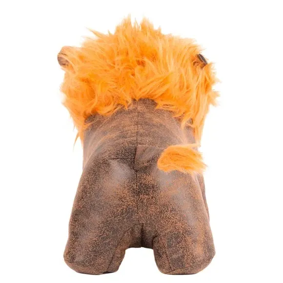 Lion Doorstop with Faux Fur Mane - Multicolor