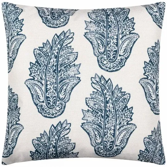 Outdoor Cushion with Paisley Design - Navy