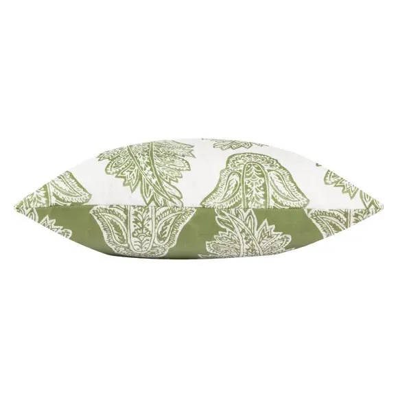 Outdoor Cushion with Paisley Design - Olive