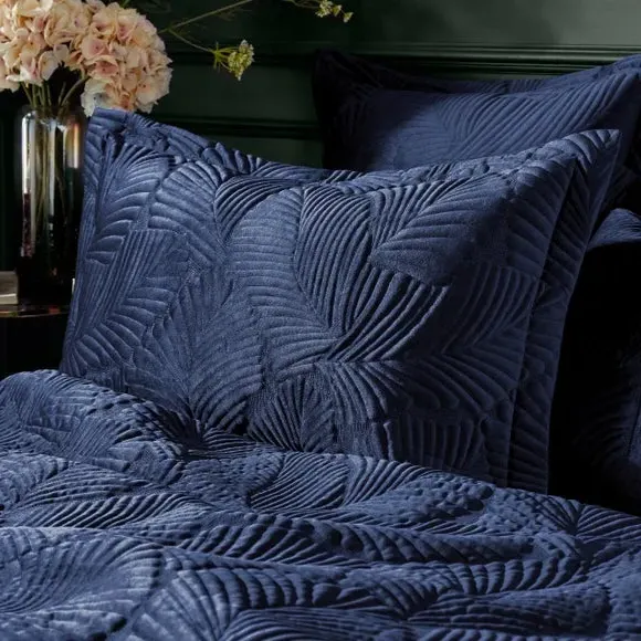 Oxford Pillowcase Embroidered - Navy, Velvet image