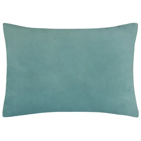 Rectangle Cushion Cut-Velvet - Blue, Polyester