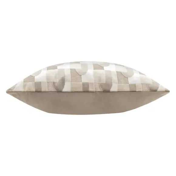 Rectangle Cushion Cut-Velvet - Natural, Polyester