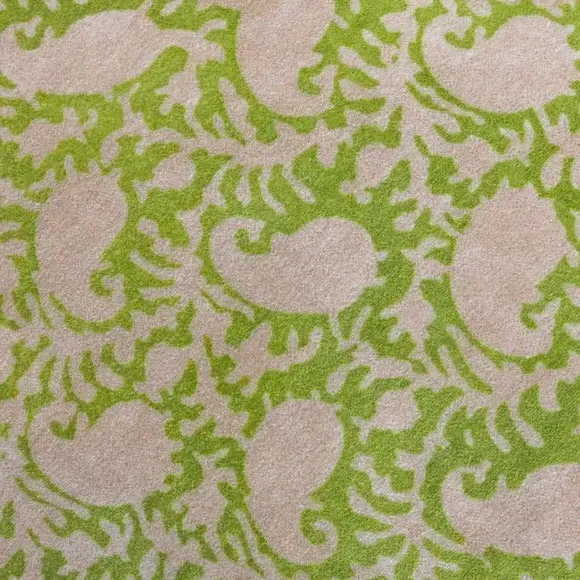 Rectangular Cushion with Block Print - Natural, Velvet