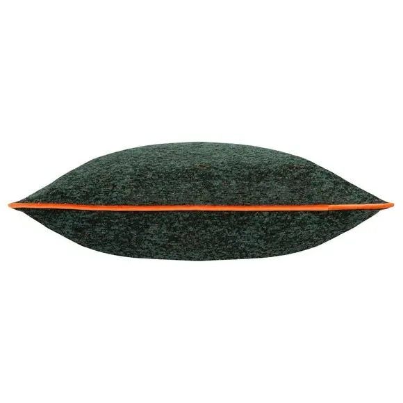 Reversible Cushion with Piped Trim - Emerald, Chenille