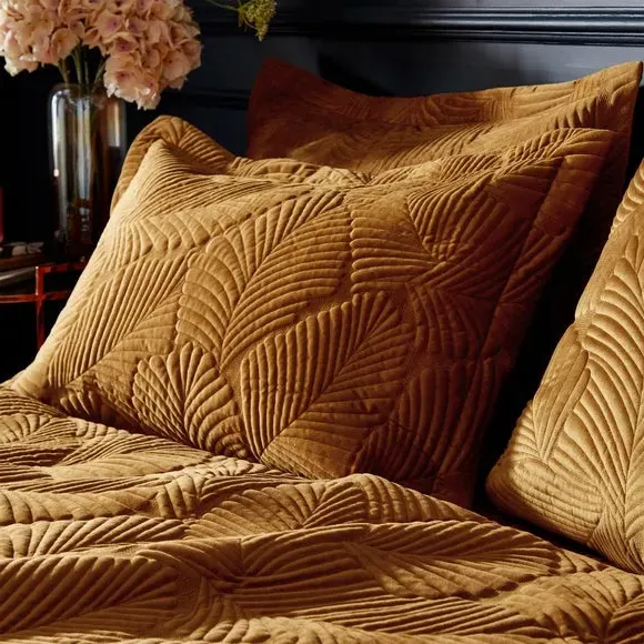 Reversible Duvet Cover Set - Gold, Velvet
