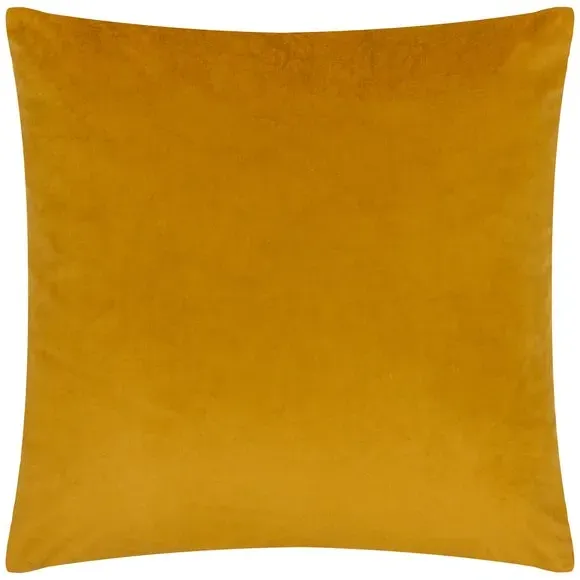 Square Cushion Cut-Velvet Design - Gold, Velvet