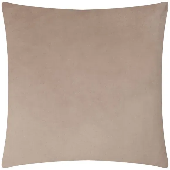 Square Cushion Cut-Velvet Design - Natural, Velvet