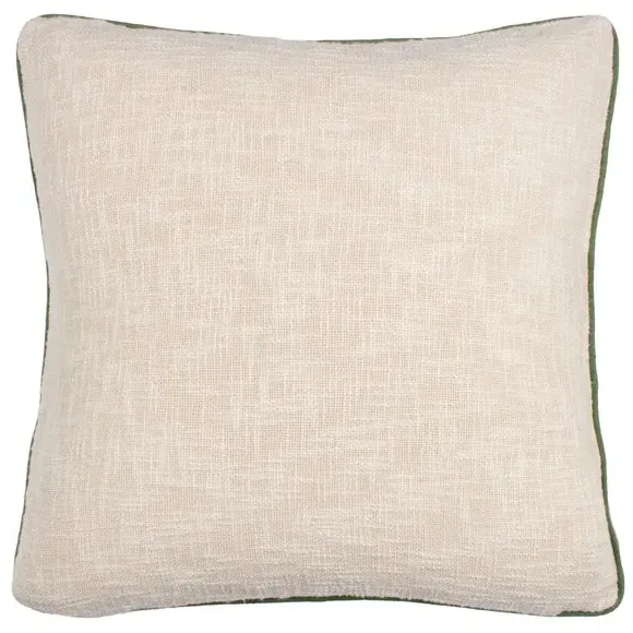 Square Cushion Floral Print - Coral, Cotton