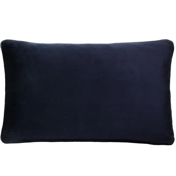 Square Cushion with Cheetah Print - Navy, Velvet