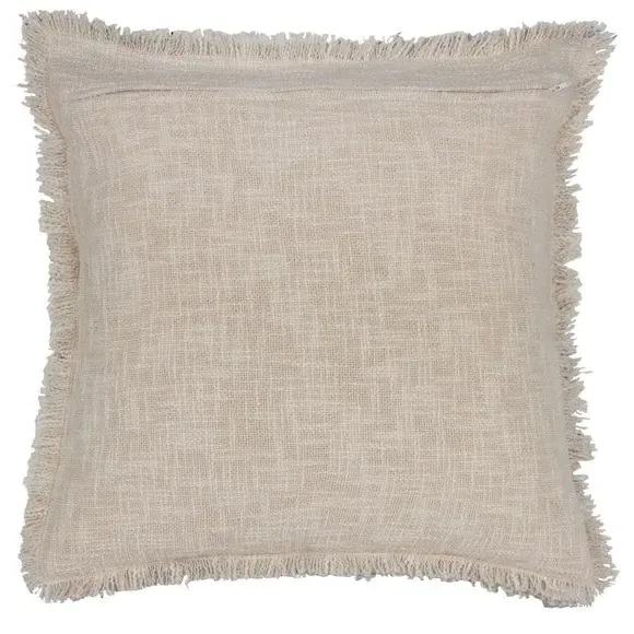 Square Cushion with Damask Pattern - Blue, Cotton