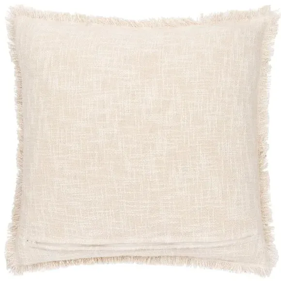 Square Cushion with Damask Pattern - Coral, Cotton
