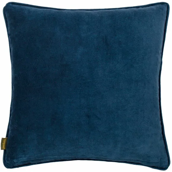 Square Cushion with Piped Edge - Lemon, Velvet