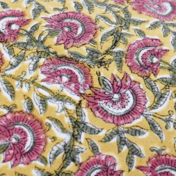 Square Cushion with Piped Edge - Rose, Velvet