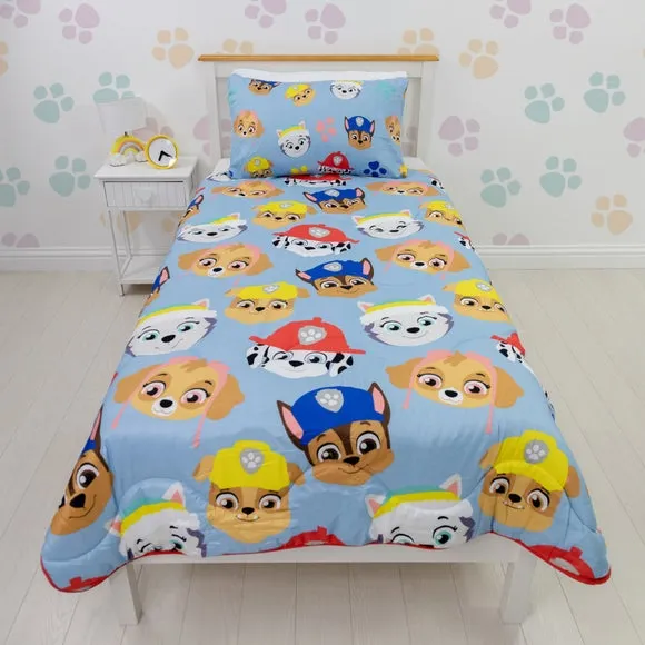 Coverless Duvet Set with Pillowcase - Blue image